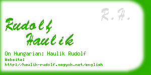 rudolf haulik business card